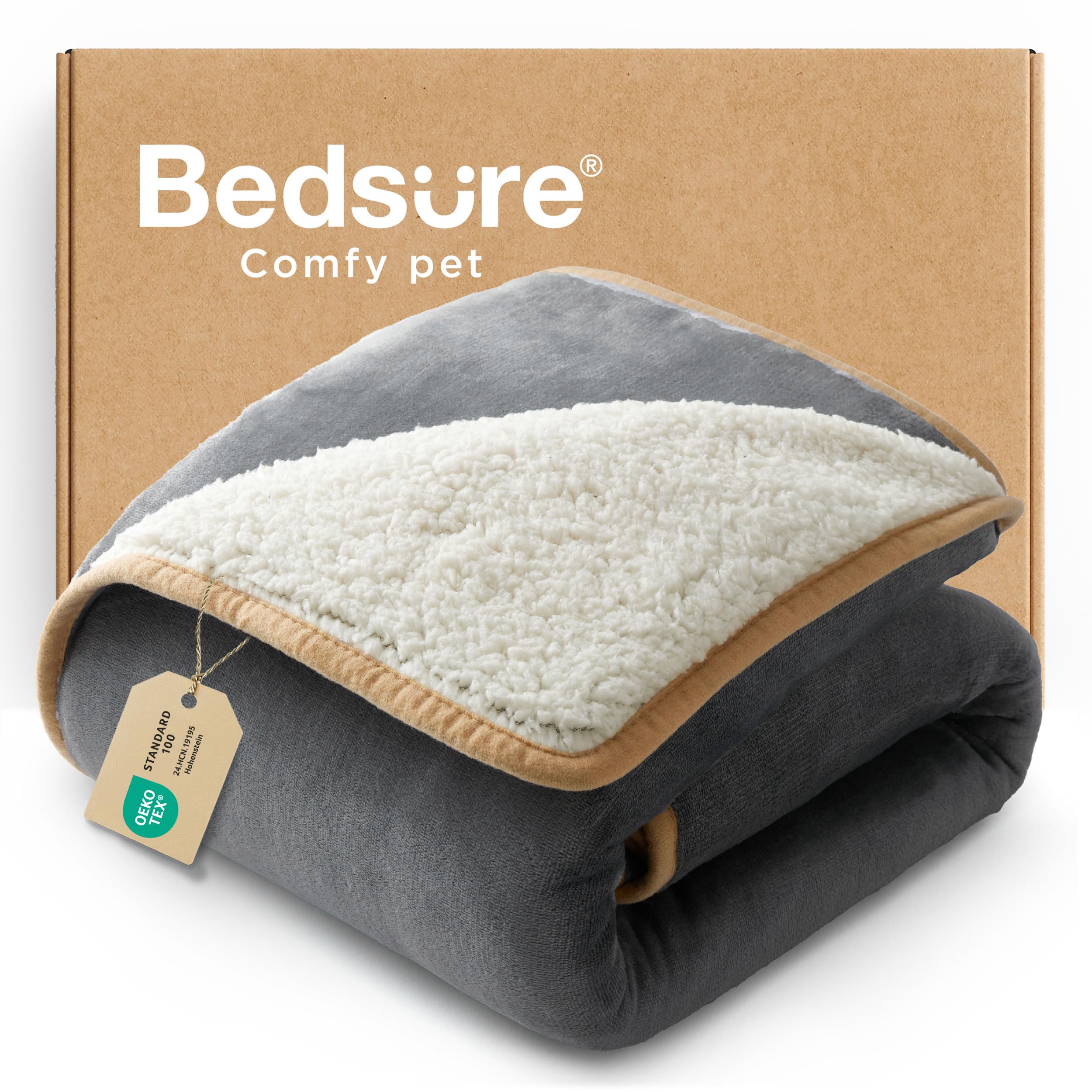 Bedsure waterproof dog blanket center membrane closeup for leak protection