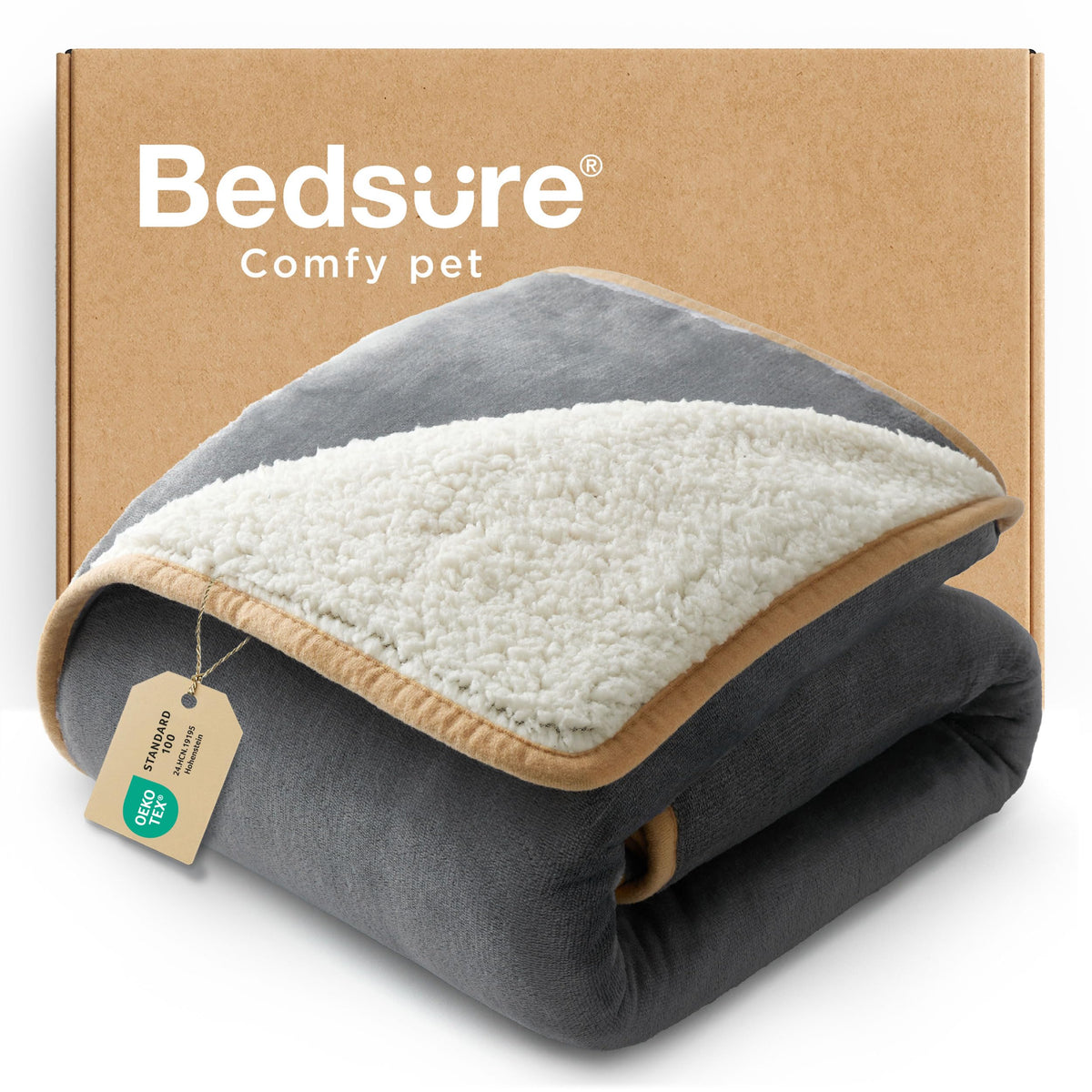 Bedsure waterproof dog blanket center membrane closeup for leak protection