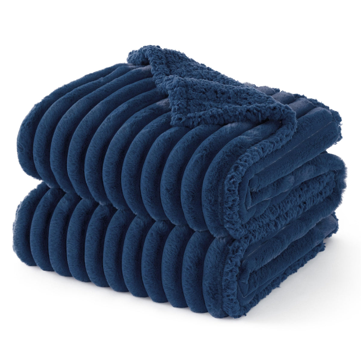 Bedsure waterproof dog blanket with corduroy-fleece navy protects furniture from spills and stains