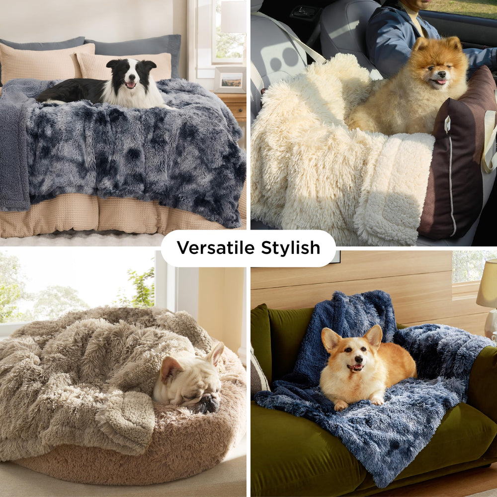 Bedsure waterproof dog blanket easy-clean design after muddy outdoor adventures.