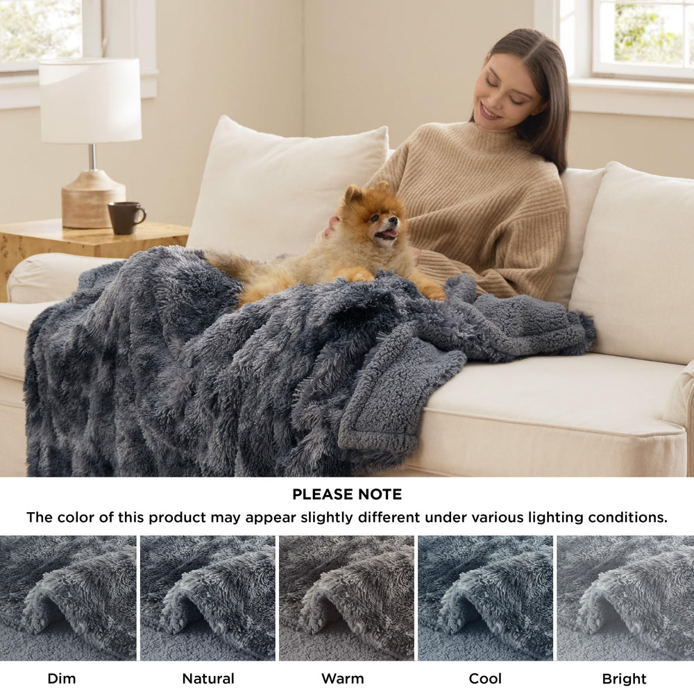 Bedsure waterproof dog blanket inner lining leakproof for spill protection.