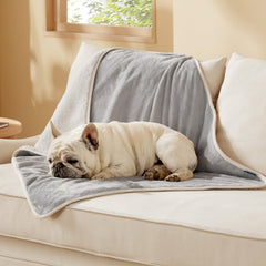 Bedsure waterproof dog blanket with sherpa side keeps medium dogs warm and comfortable