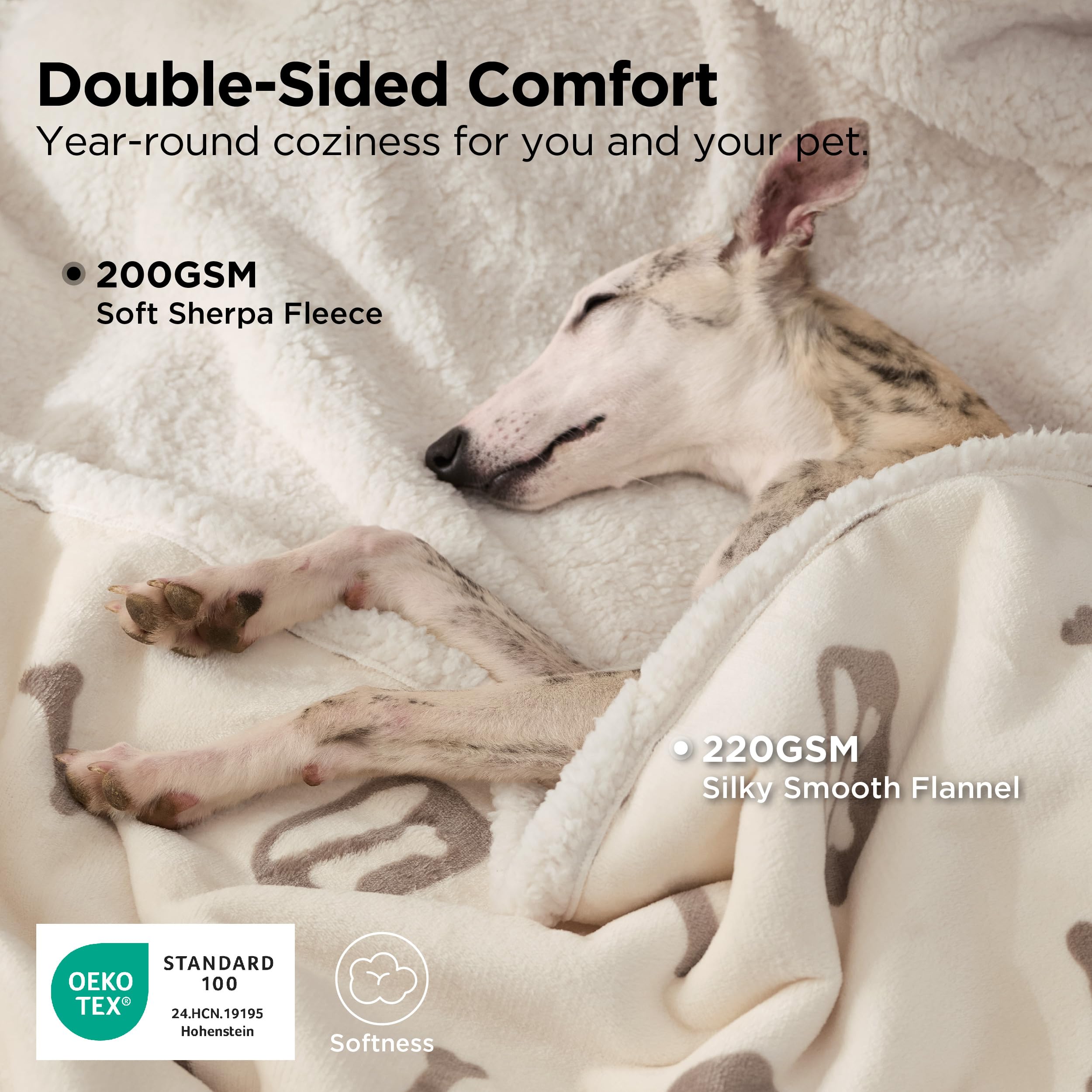 Bedsure waterproof dog blanket waterproof lining detail highlights leak protection for furniture