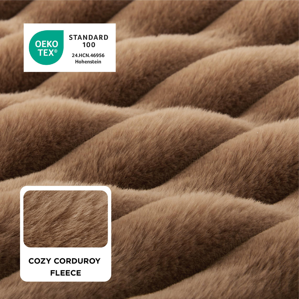 Bedsure waterproof memory-foam bed in brown protects against spills while soothing joints
