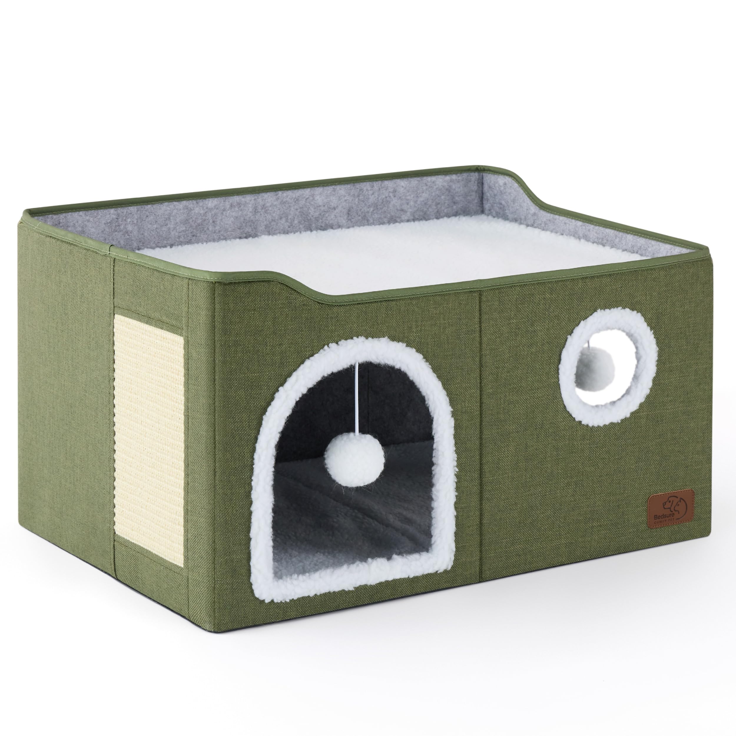 Bedsure wide cat house delivers sturdy, spacious hideaway.