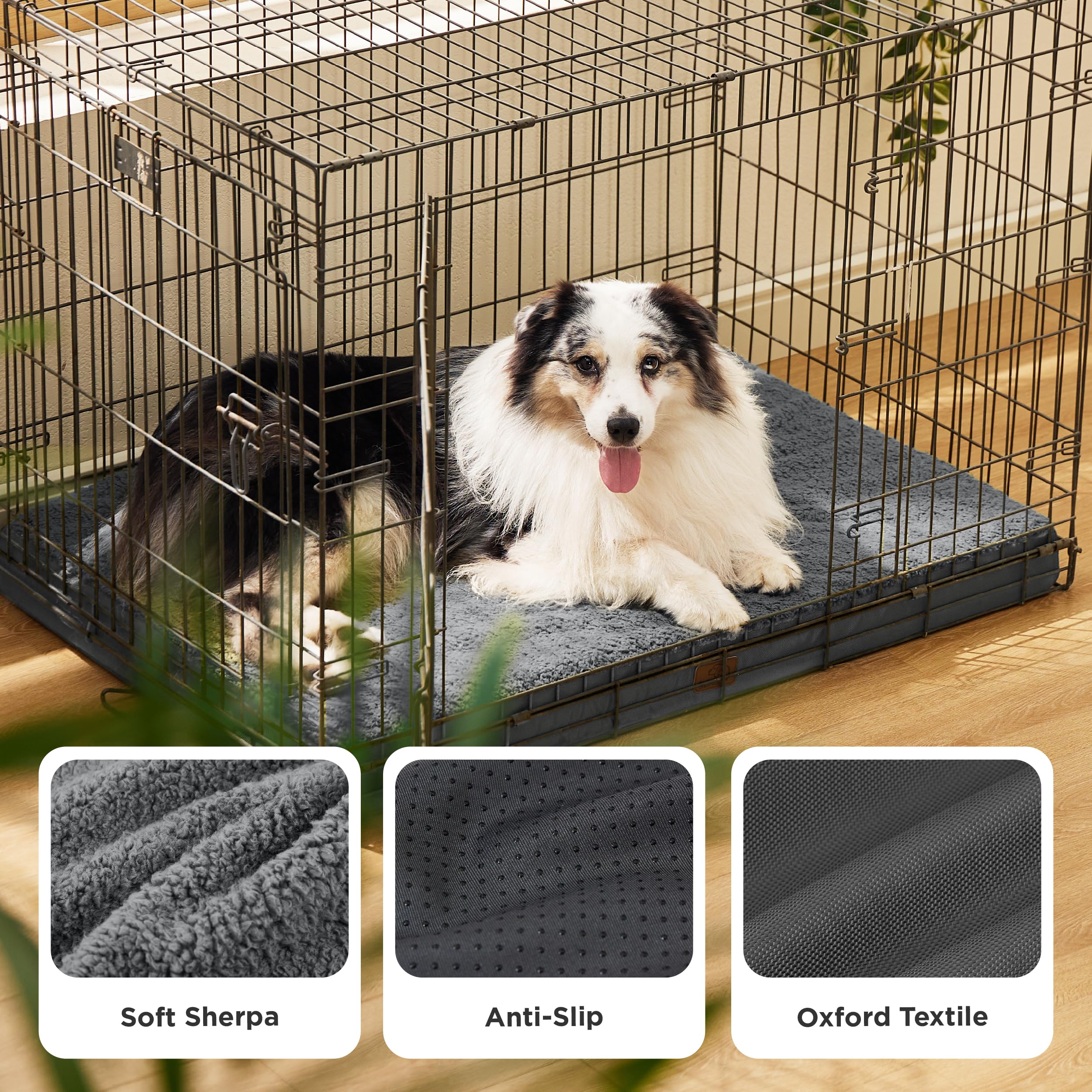 Bedsure anti-slip base keeps the bed in place on any surface.