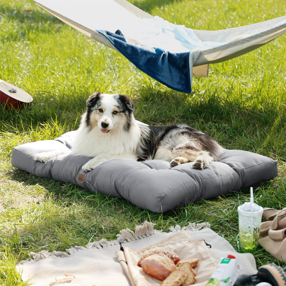 Bedsure grey dog bed complements home decor while delivering comfort