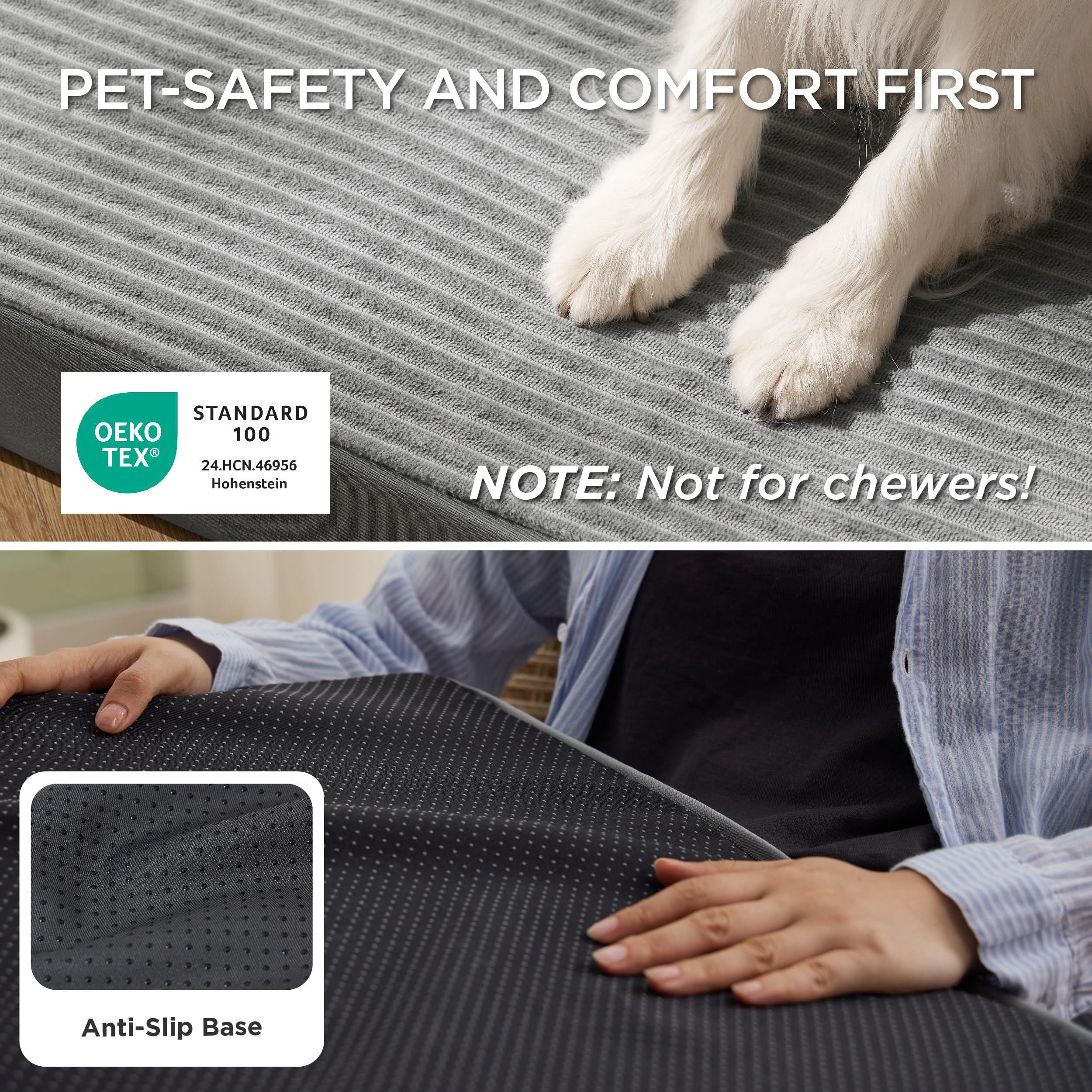 Bedsure XL not waterproof reminder suggests using a pee pad for accidents