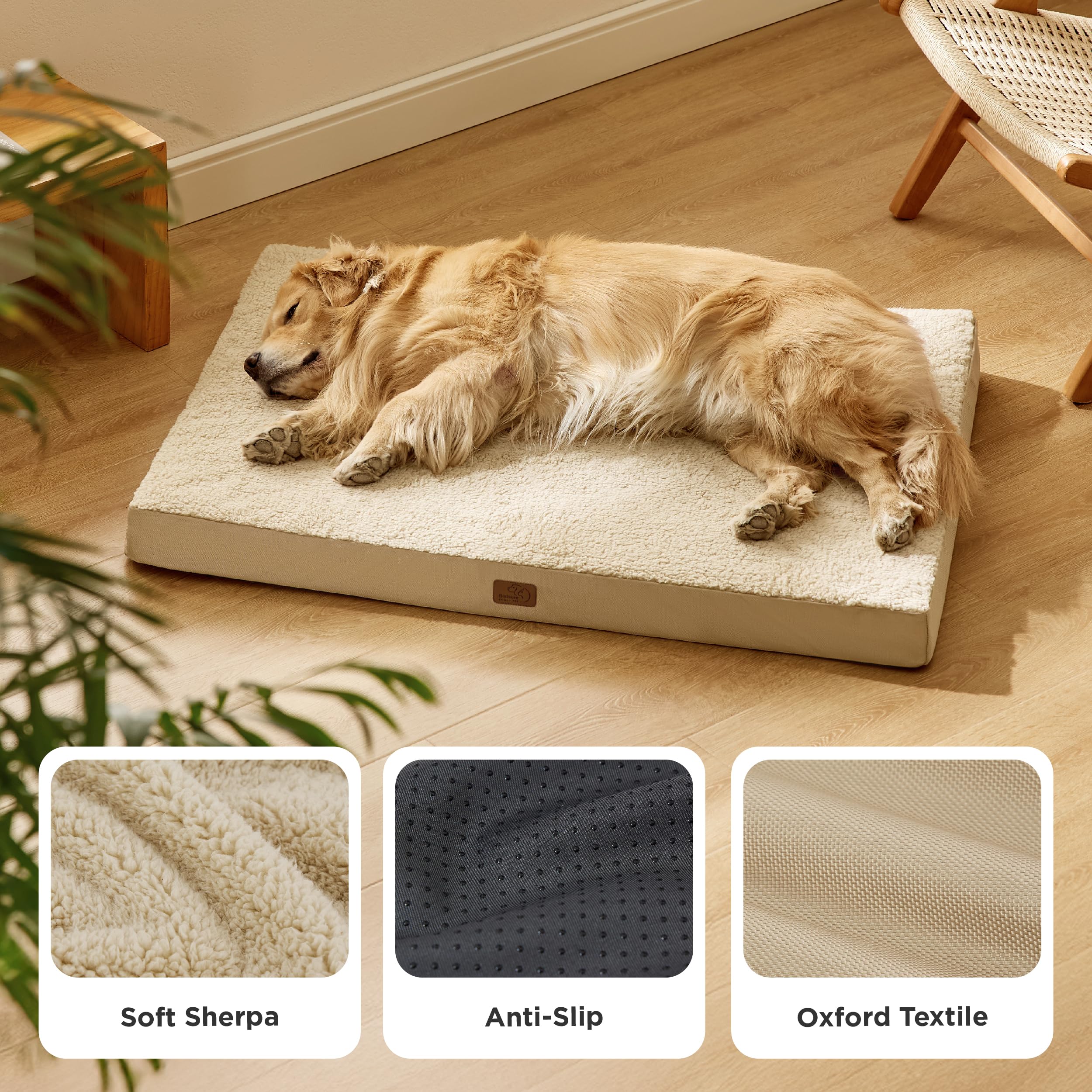 Bedsure XL dog bed removable cover for easy cleaning