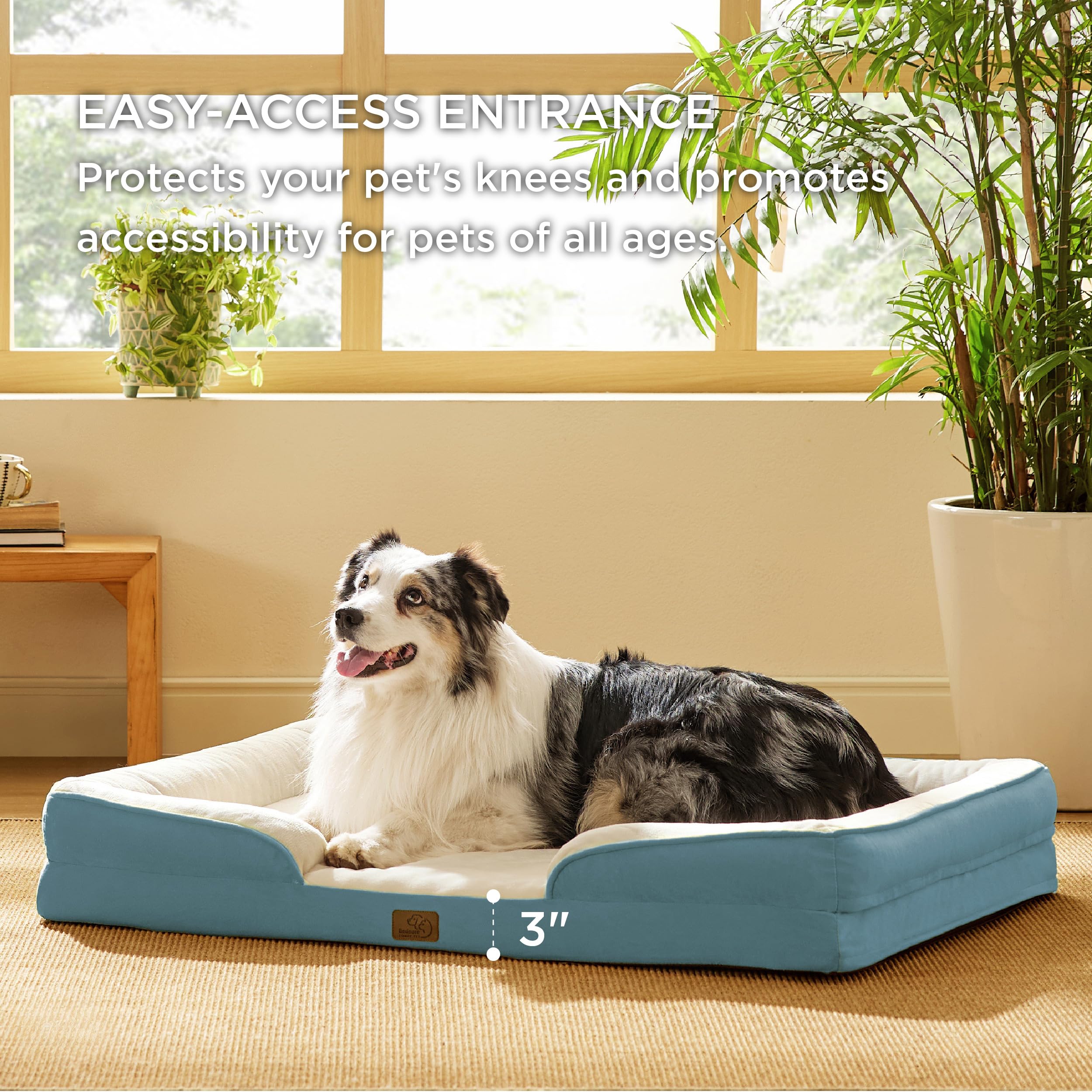 Bedsure XL orthopedic dog bed removable cover ready to machine wash.