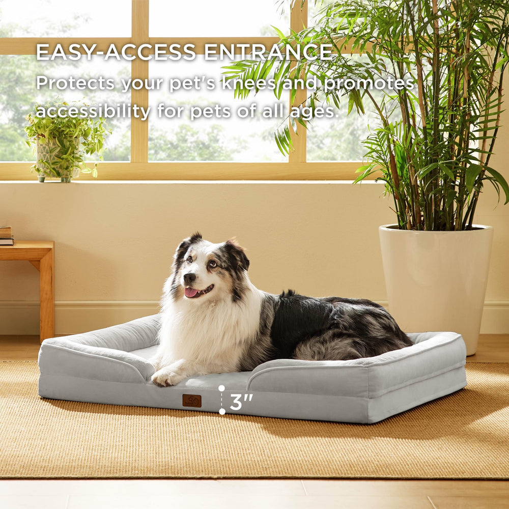 Bedsure non-skid bottom stabilizes the bed on smooth floors.