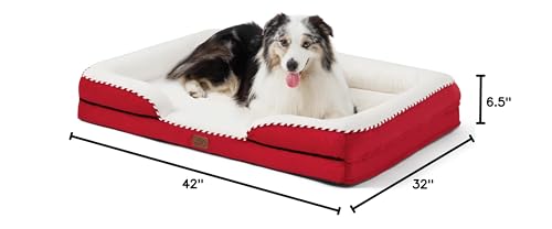 Bedsure XL orthopedic dog bed non-slip base keeps bed steady during use