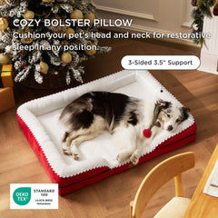 Bedsure XL orthopedic dog bed waterproof cover detail showing spill protection