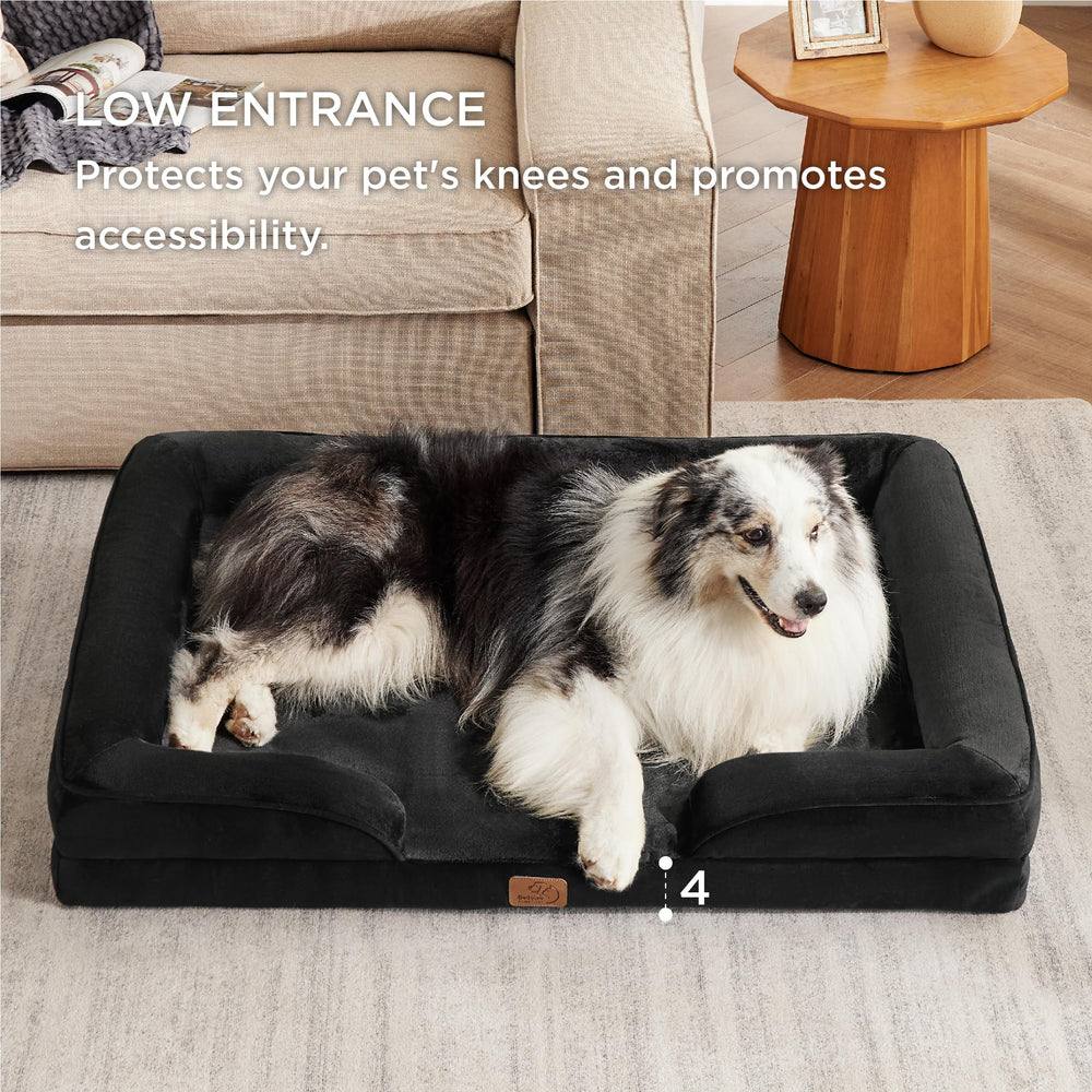 Bedsure non-skid bottom keeps the bed stable on smooth floors.