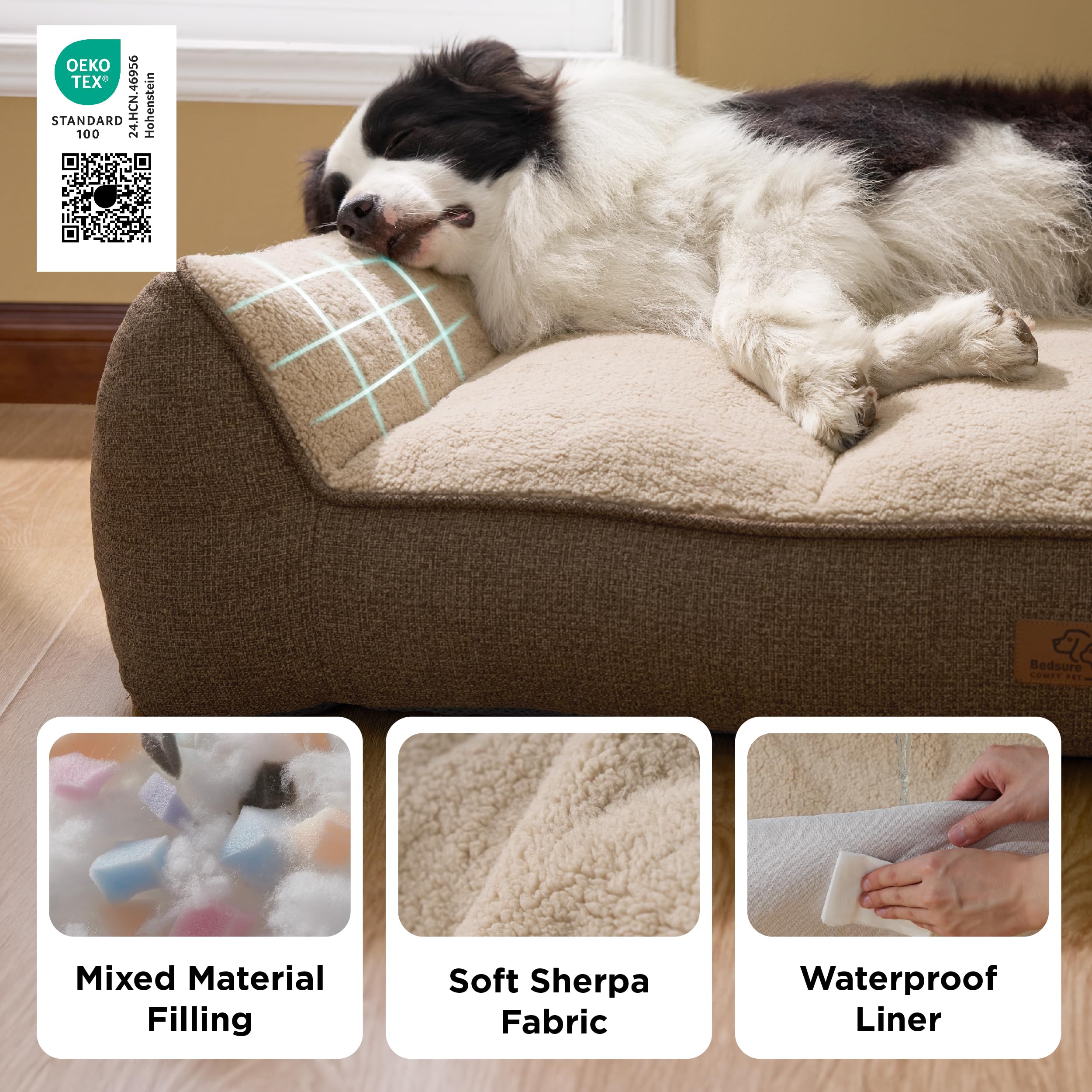Bedsure XL Plus orthopedic bed waterproof cover protecting foam from spills