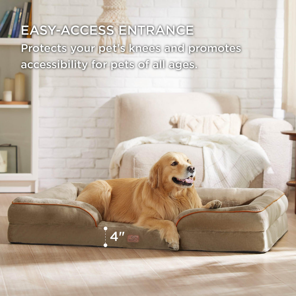 Bedsure XXL orthopedic dog bed CertiPUR-US foam ensures durable cushioning