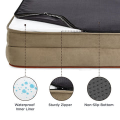 Bedsure XXL orthopedic dog bed waterproof cover shown for easy cleaning