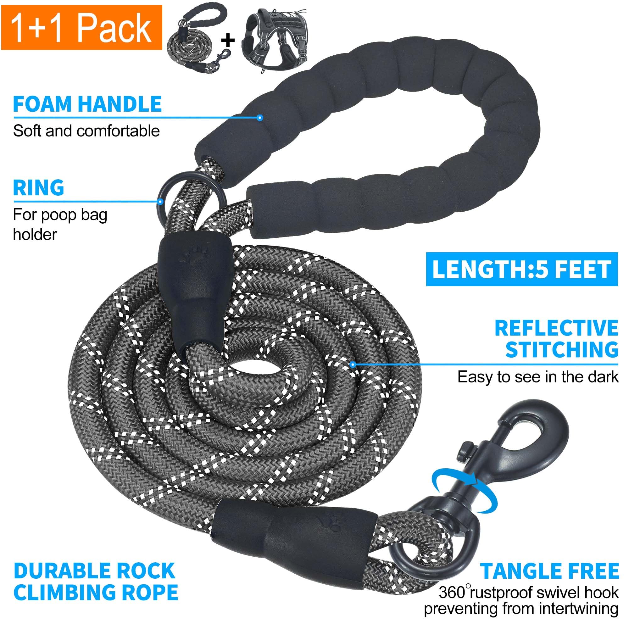 Beebiepet harness with anti-lost ID tag feature