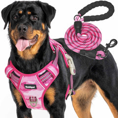Beebiepet heavy-duty tactical dog harness for large dogs with sturdy rings for secure control