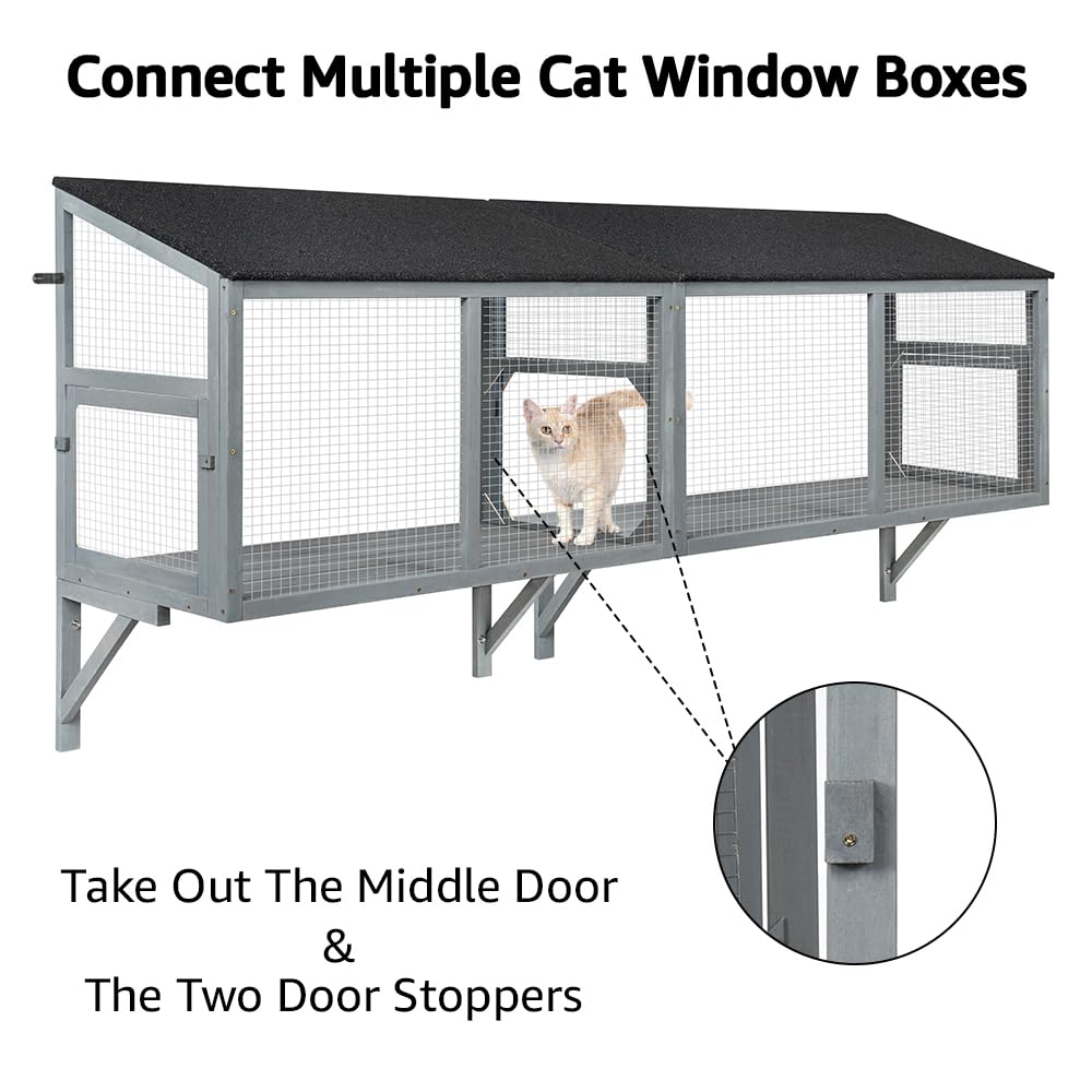 beeNbkks catio side view shows weather-proof shell for year-round enjoyment.