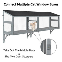 beeNbkks catio side view shows weather-proof shell for year-round enjoyment.
