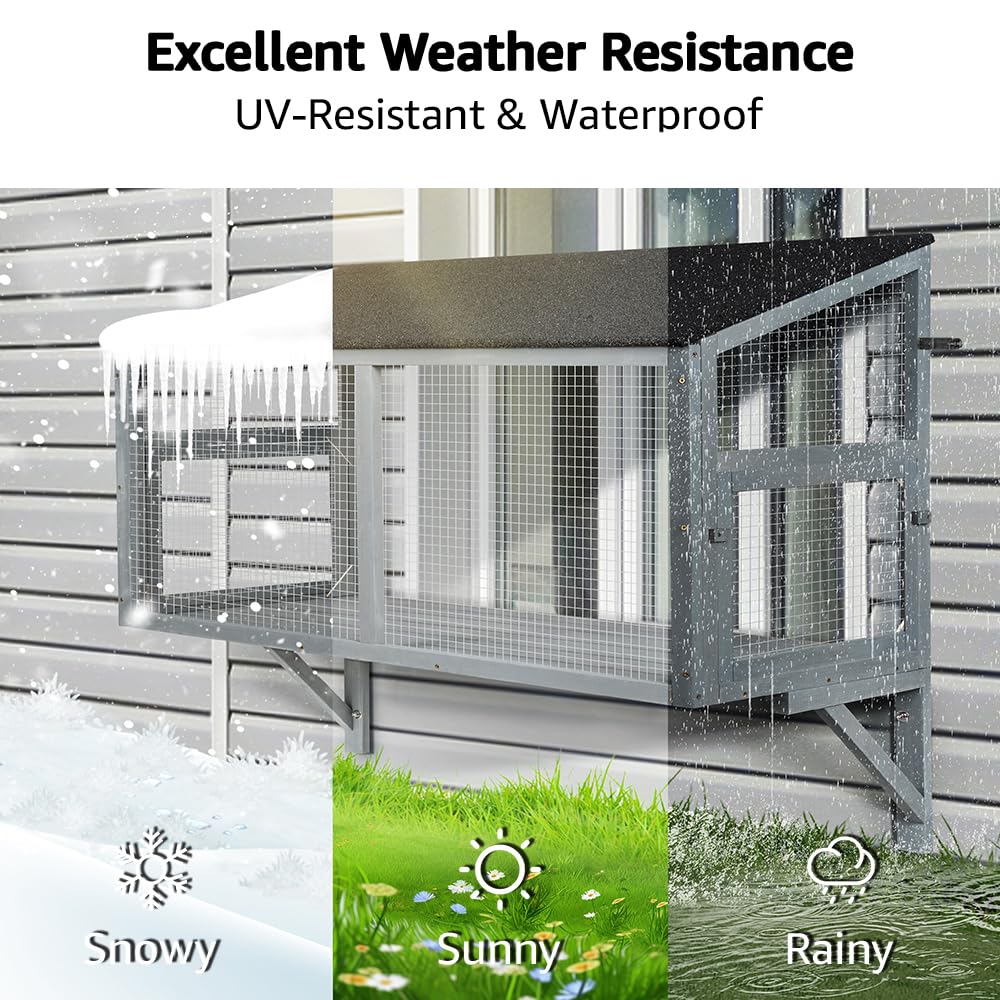 beeNbkks catio weather-resistant materials withstand sun and rain.