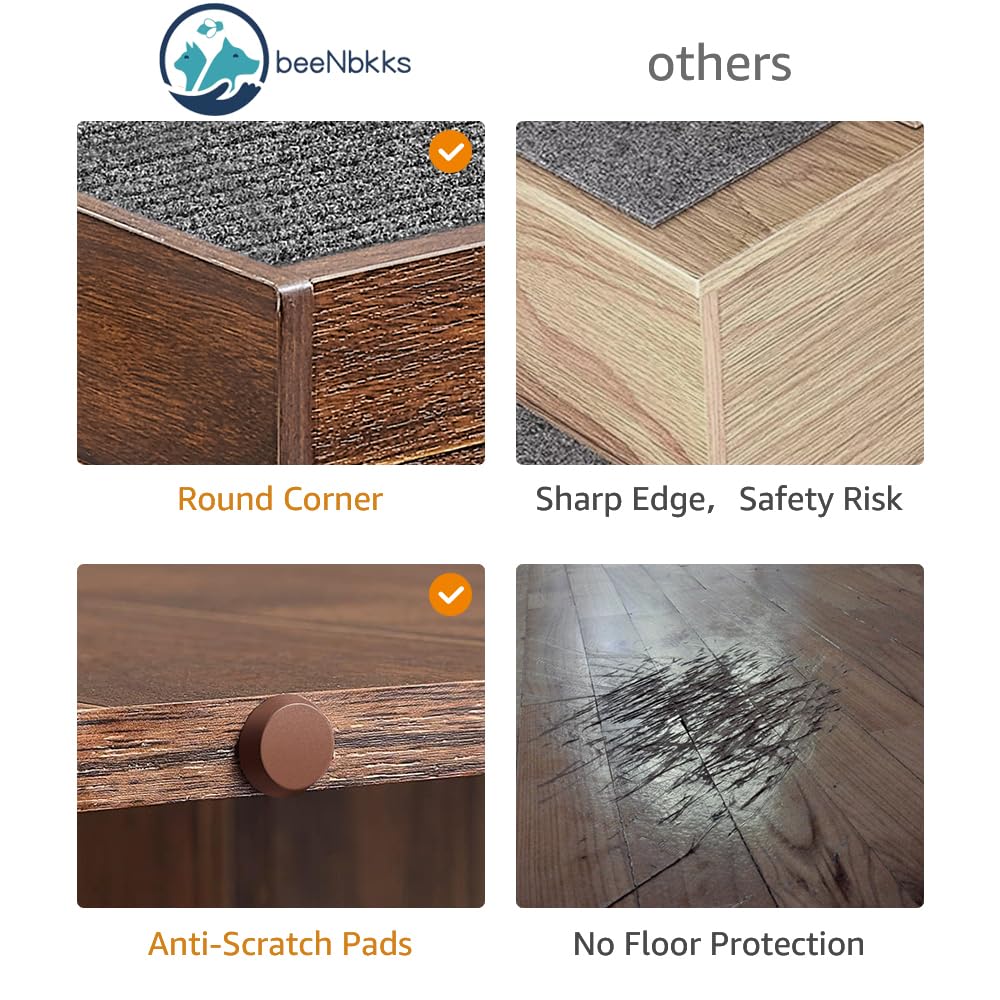 beeNbkks elderly-pet friendly stairs support easy bed access.