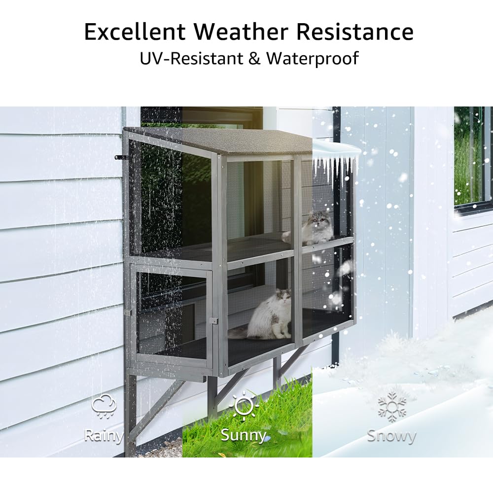 beeNbkks outdoor enclosure withstands sun and rain for year-round use.