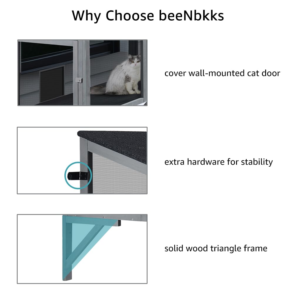 beeNbkks weather-resistant catio keeps cats comfortable in any weather.