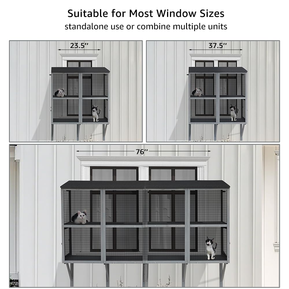 beeNbkks window cat house shows fine mesh that blocks insects during outdoor access.