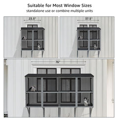 beeNbkks window cat house shows fine mesh that blocks insects during outdoor access.