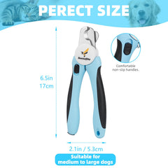 Beenefits large dog nail clippers fragment shield contains flying fragments.