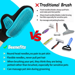 Beenefits skin-safe rounded pins image demonstrates pain-free petting and gentle brushing