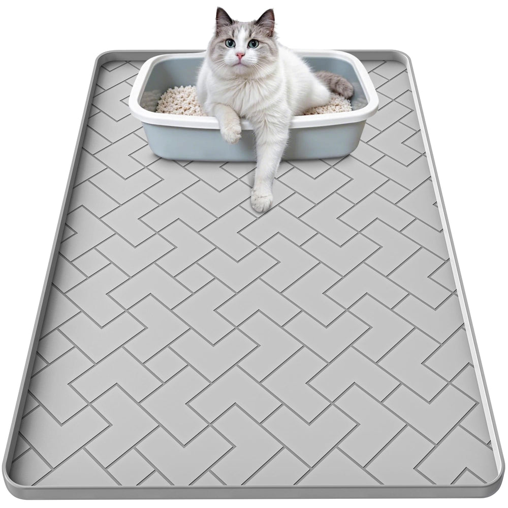 Beenxmyy silicone cat litter mat closeup texture for durable, paw-friendly surface.