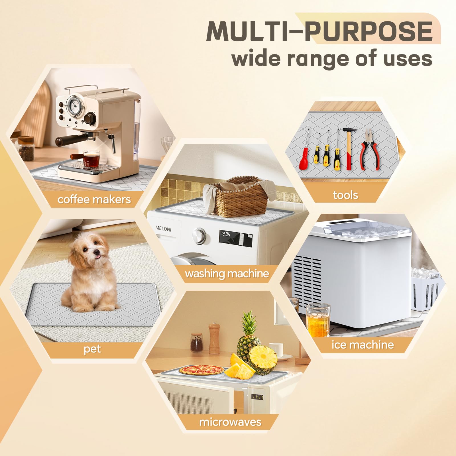 Beenxmyy silicone cat litter mat closeup-texture reveals durable silicone surface.