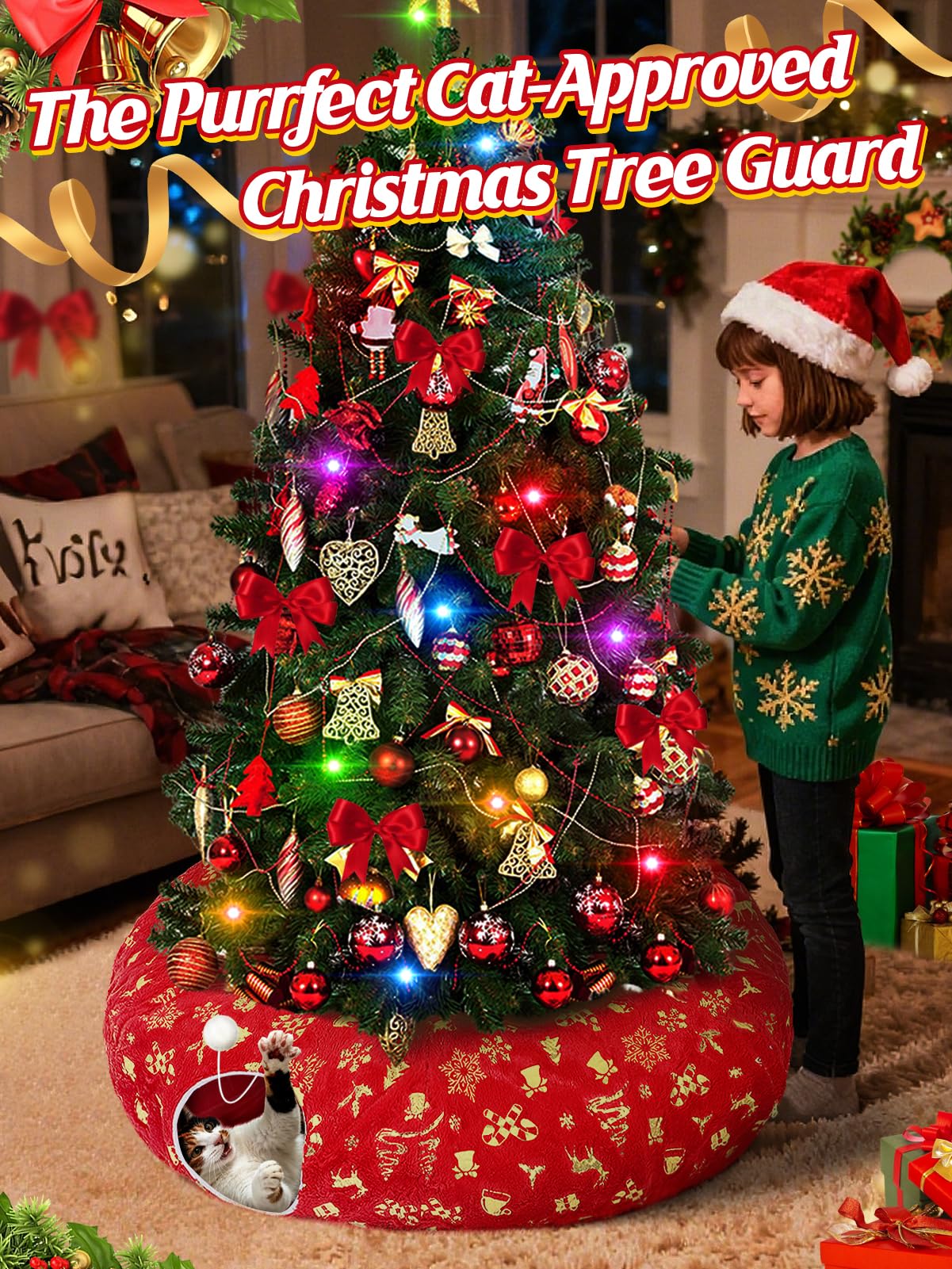 Beeplove cat-gift-holiday-joy makes a thoughtful Christmas present for cat lovers.