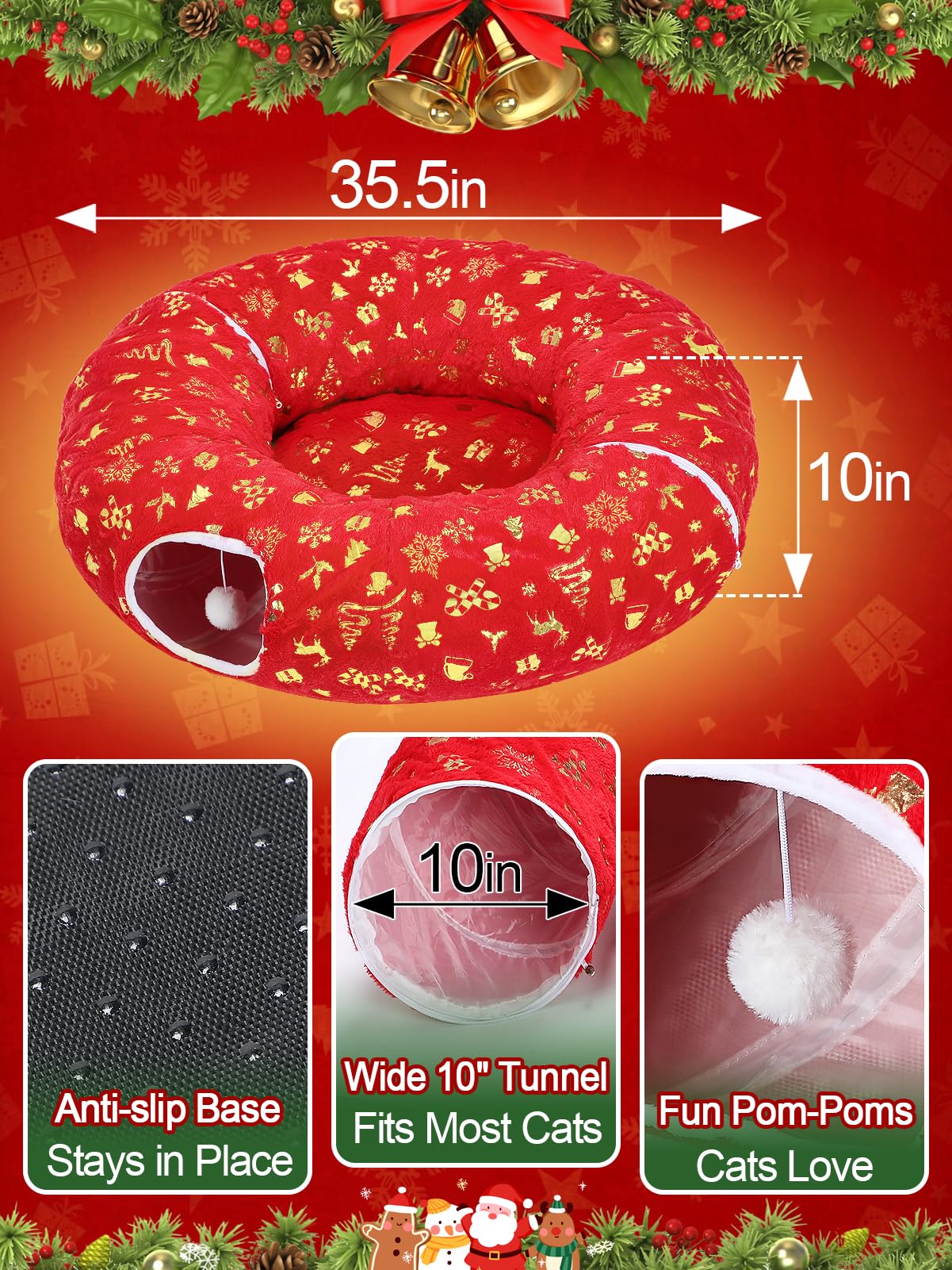 Beeplove-nonslip-base keeps the bed secure during play and movement.