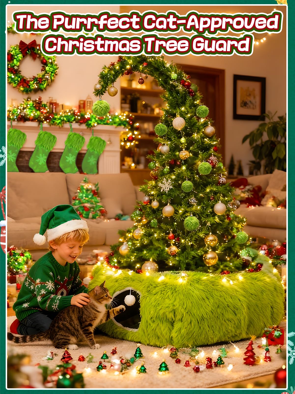 Beeplove warm soft plush cat bed offers cozy resting during holiday gatherings