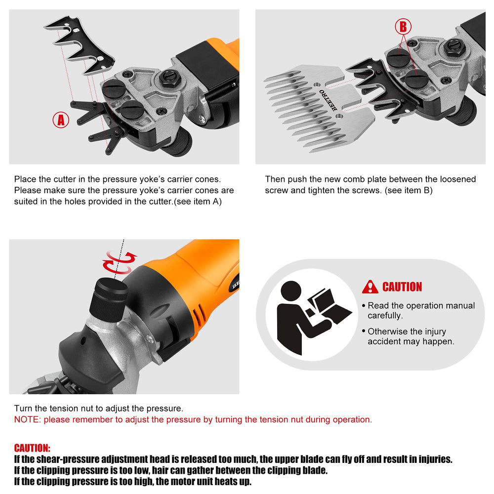 BEETRO professional blade assembly highlights high hardness and heat resistance.