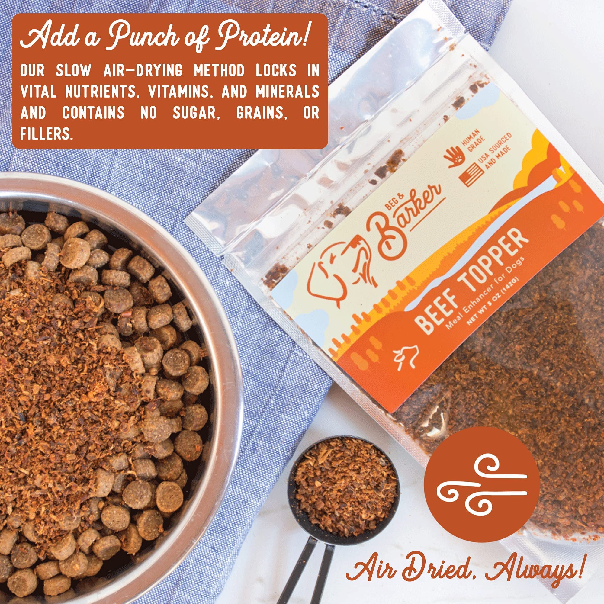 Beg & Barker Beef Topper made in the USA for quality you can trust.