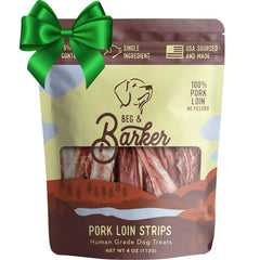 Beg & Barker pork jerky packaging highlights USA-made quality and high-protein rewards.