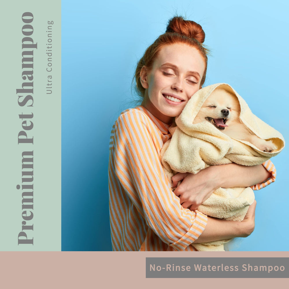 Begley’s No Rinse bottle side showcasing waterless grooming convenience