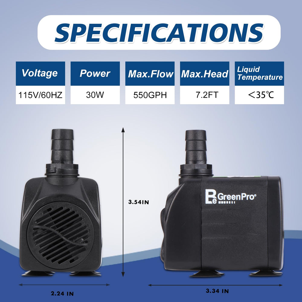 BeGreenPro submersible pump detachable design facilitates quick cleaning