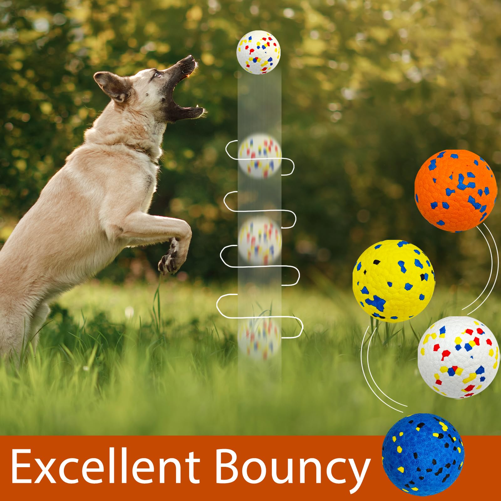 Beieverluck high-elasticity ball delivers lively bounce for fetch and solo play.