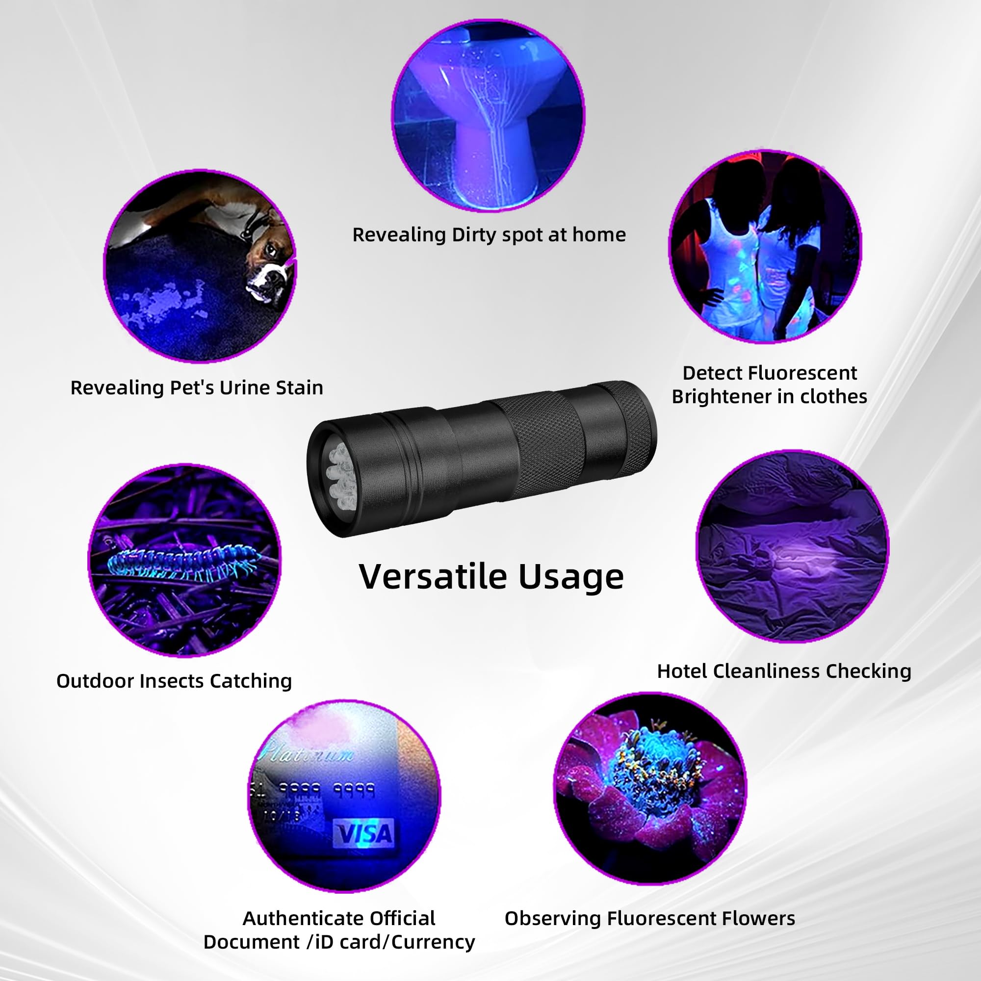 BEIKE mini UV flashlight verifies currency and gemstones during casual checks.