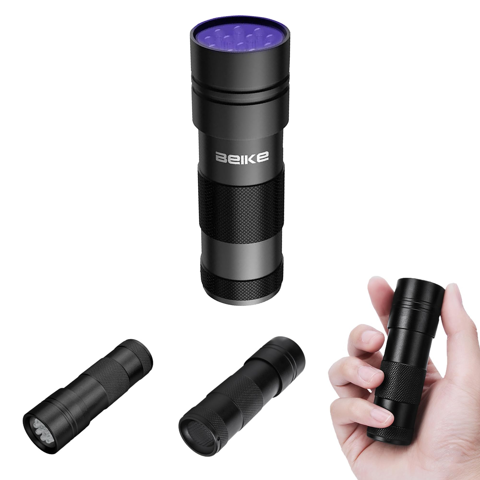 BEIKE UV flashlight is IPX4-rated and rugged for everyday home use.