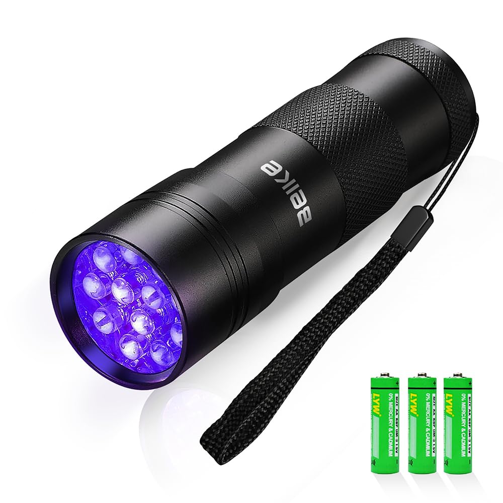BEIKE mini UV flashlight pocket-size stain detection for car and home use.