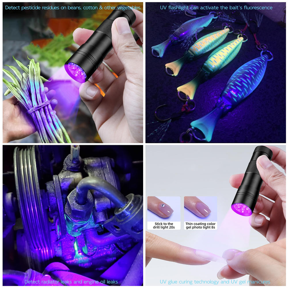BEIKE UV flashlight reveals scorpions and bed bugs in dark textiles and bedding.