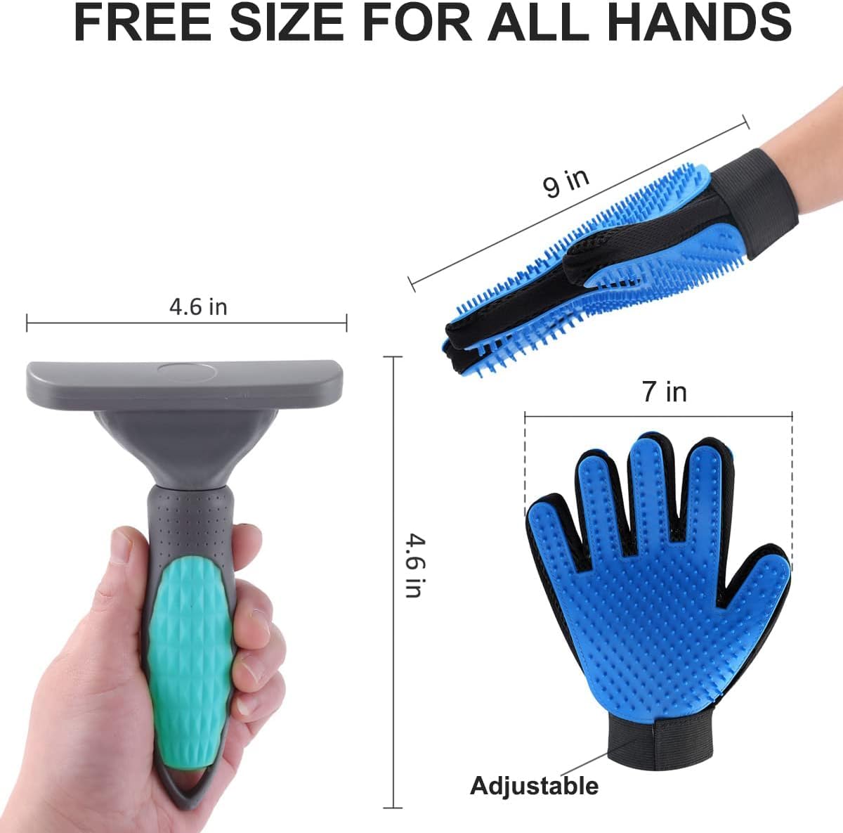 Beiker double-sided silicone glove provides gentle massage during grooming