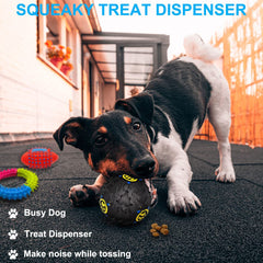 Beiker squeaky treat ball in action showcases engaging puzzle play